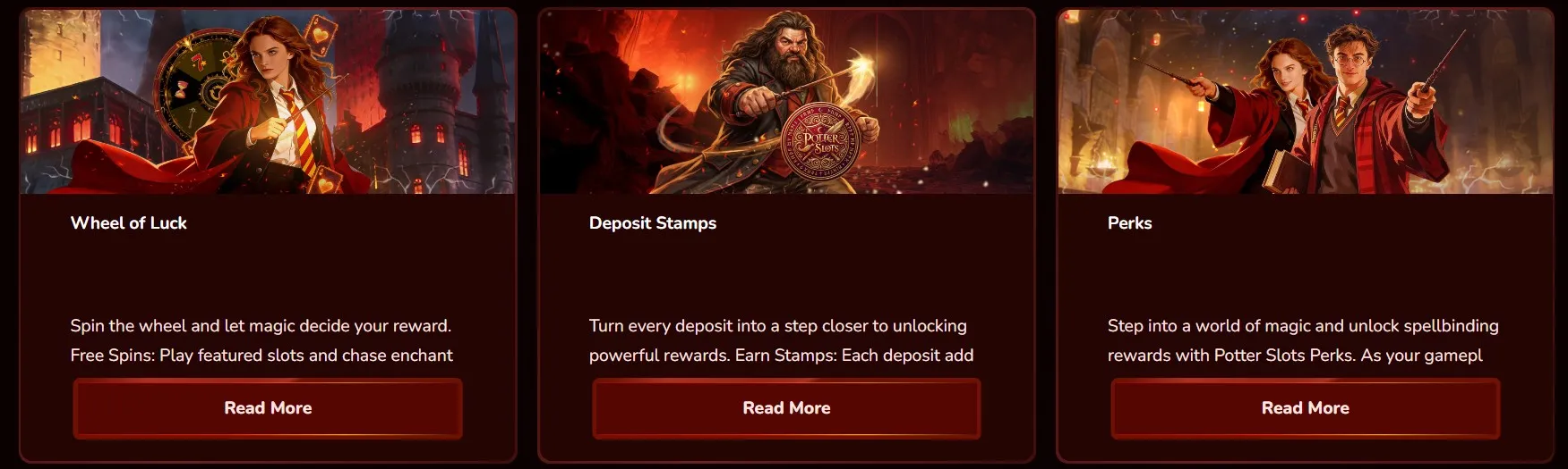 Potter Slots Casino Three welcome paths